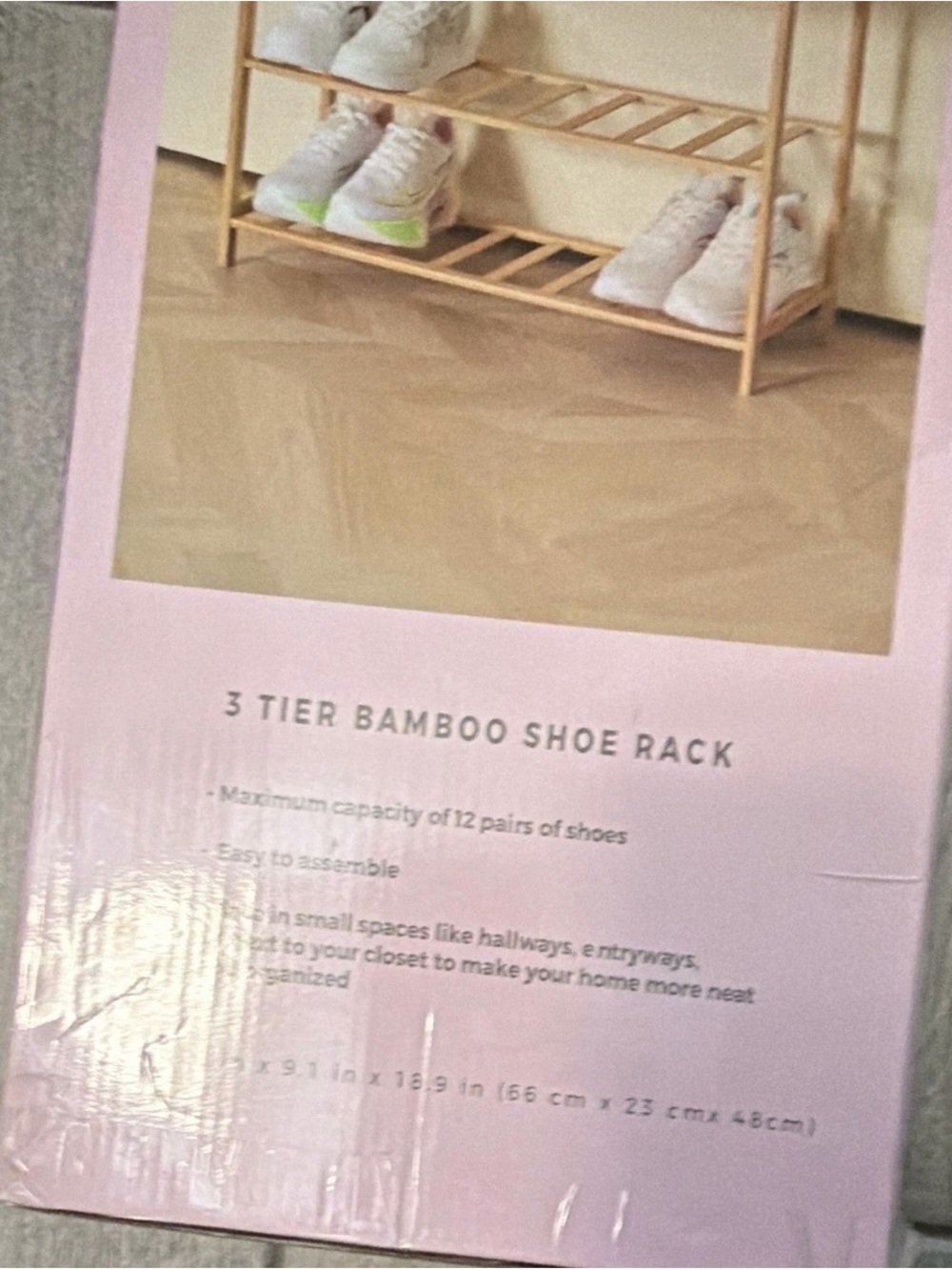 3-Tier Bamboo Shoe Rack Organizer - Natural Finish